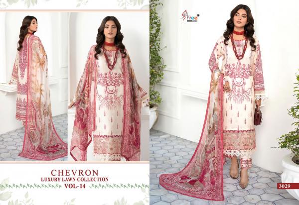 Shree Chevron Luxury Lawn Collection Vol 14 Cotton Dupatta Pakistani Salwar  Suit